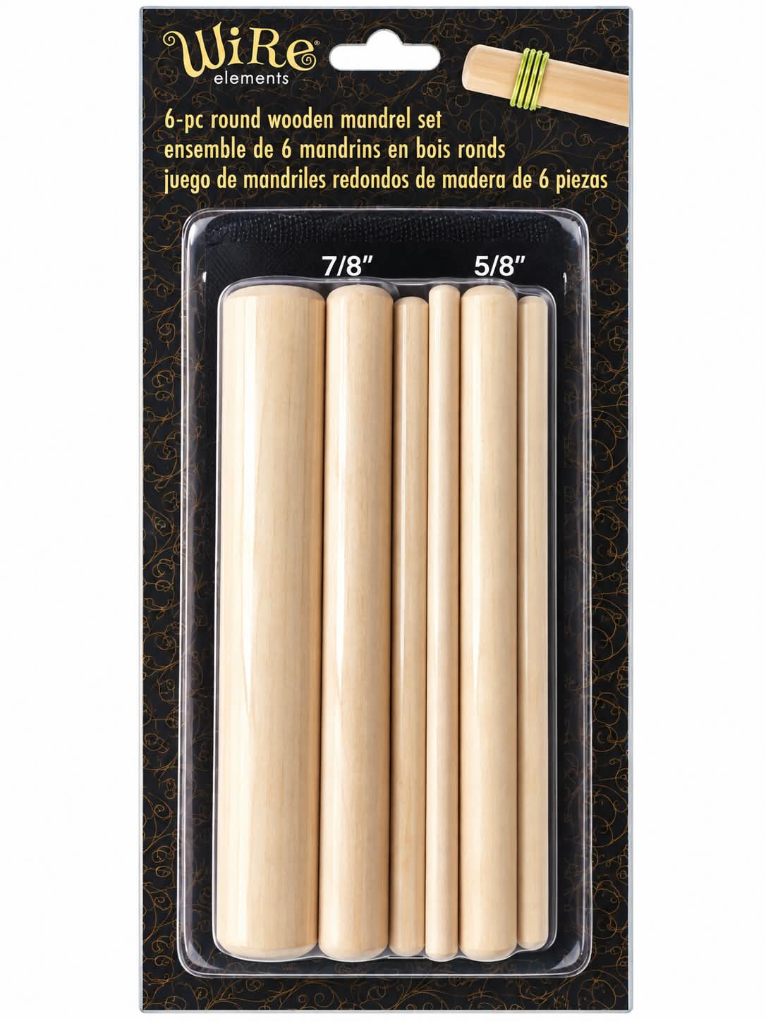 Mandril Madera- 6 Piezas
