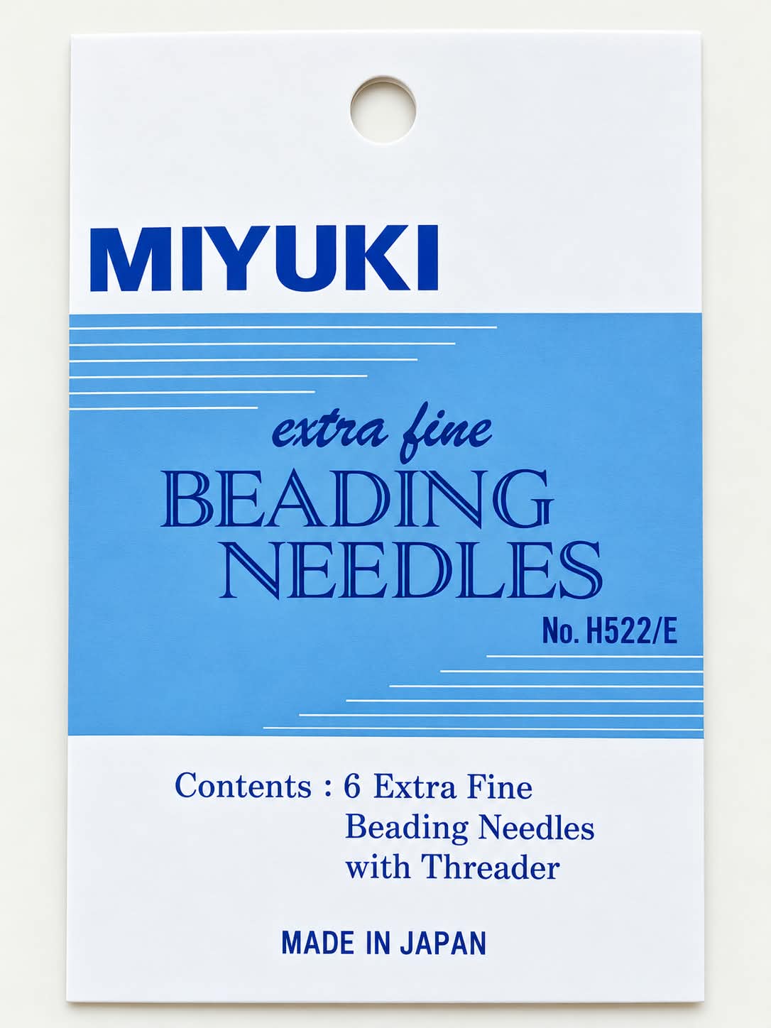 Agujas Miyuki Extra finas - Set 6 Unidades con Enhebrador