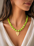 Collar Onix Esmaltado Verde