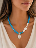 Collar Onix Esmaltado Turquesa