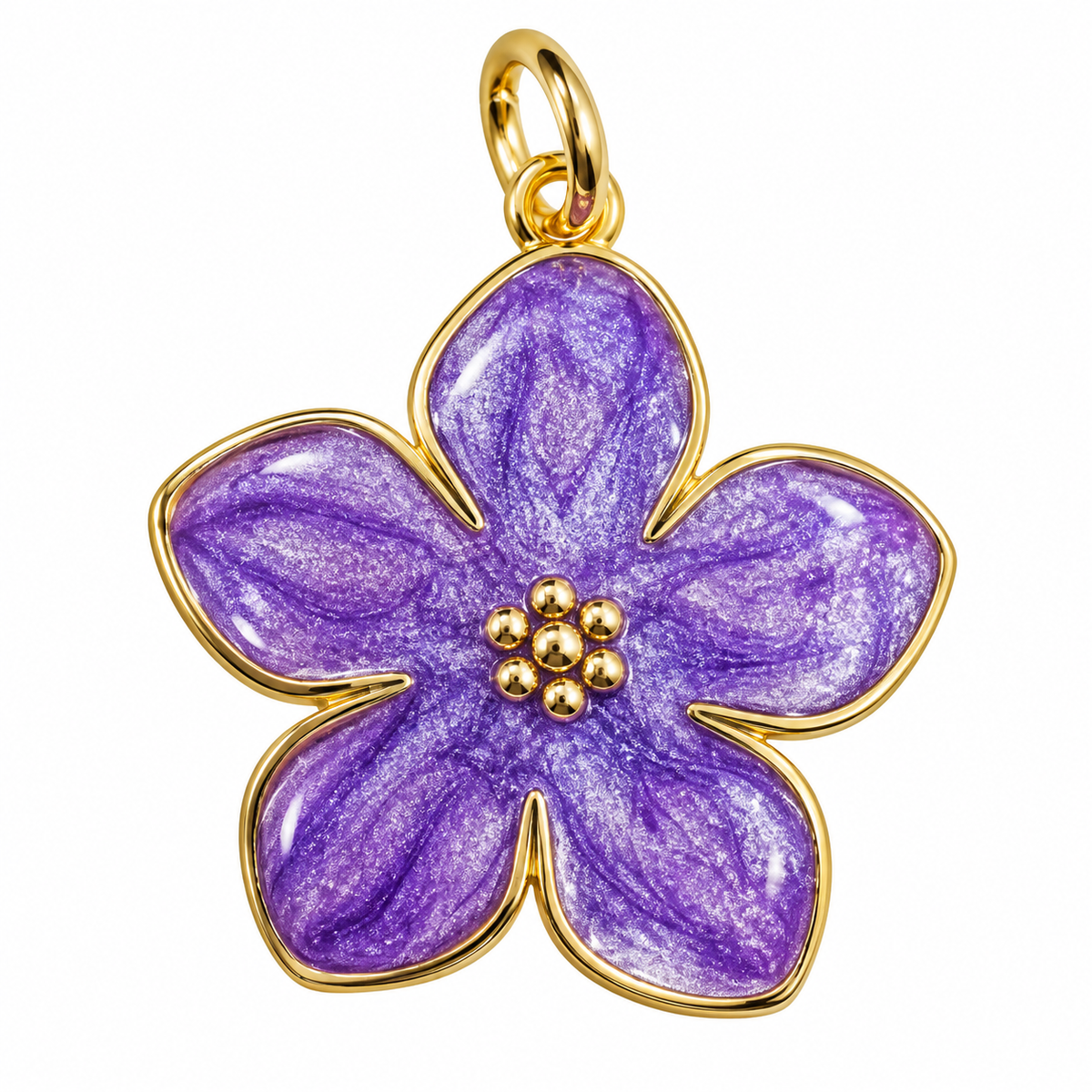 Flor esmaltada  20x25mm